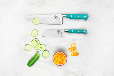 Set de cuchillos Mad Hungry 2 piezas acero alemán Celeste