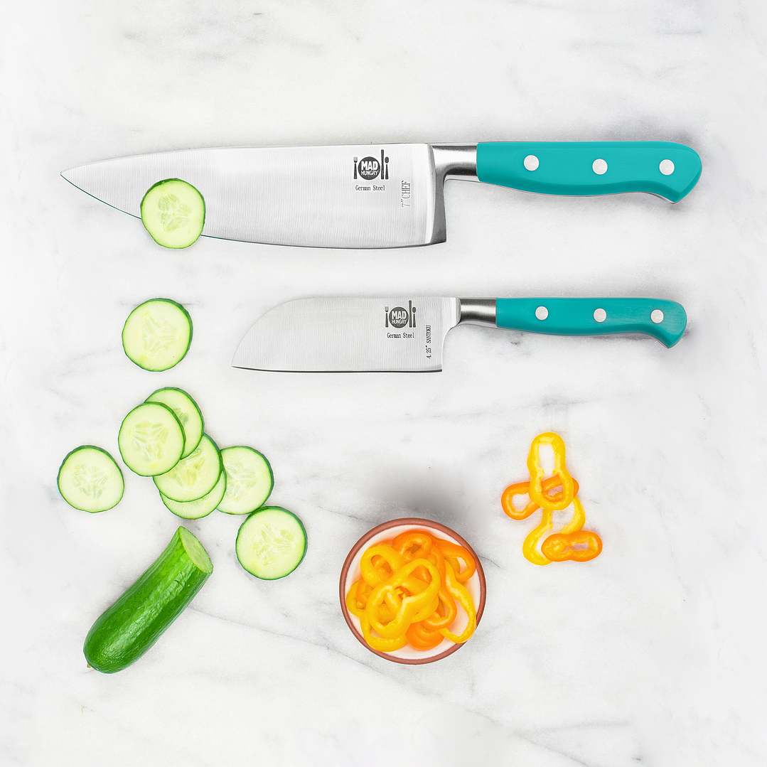 Set de cuchillos Mad Hungry 2 piezas acero alemán Celeste 2