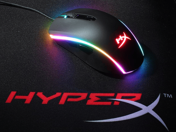 Mouse con DPI ajustables con sensor Pixart 3389- Mouse para videojuegos HyperX Pulsefire Surge