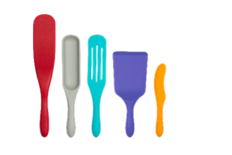 Set de 5 utensilios de silicona Mad Hungry colores MHPKA51761 AS 