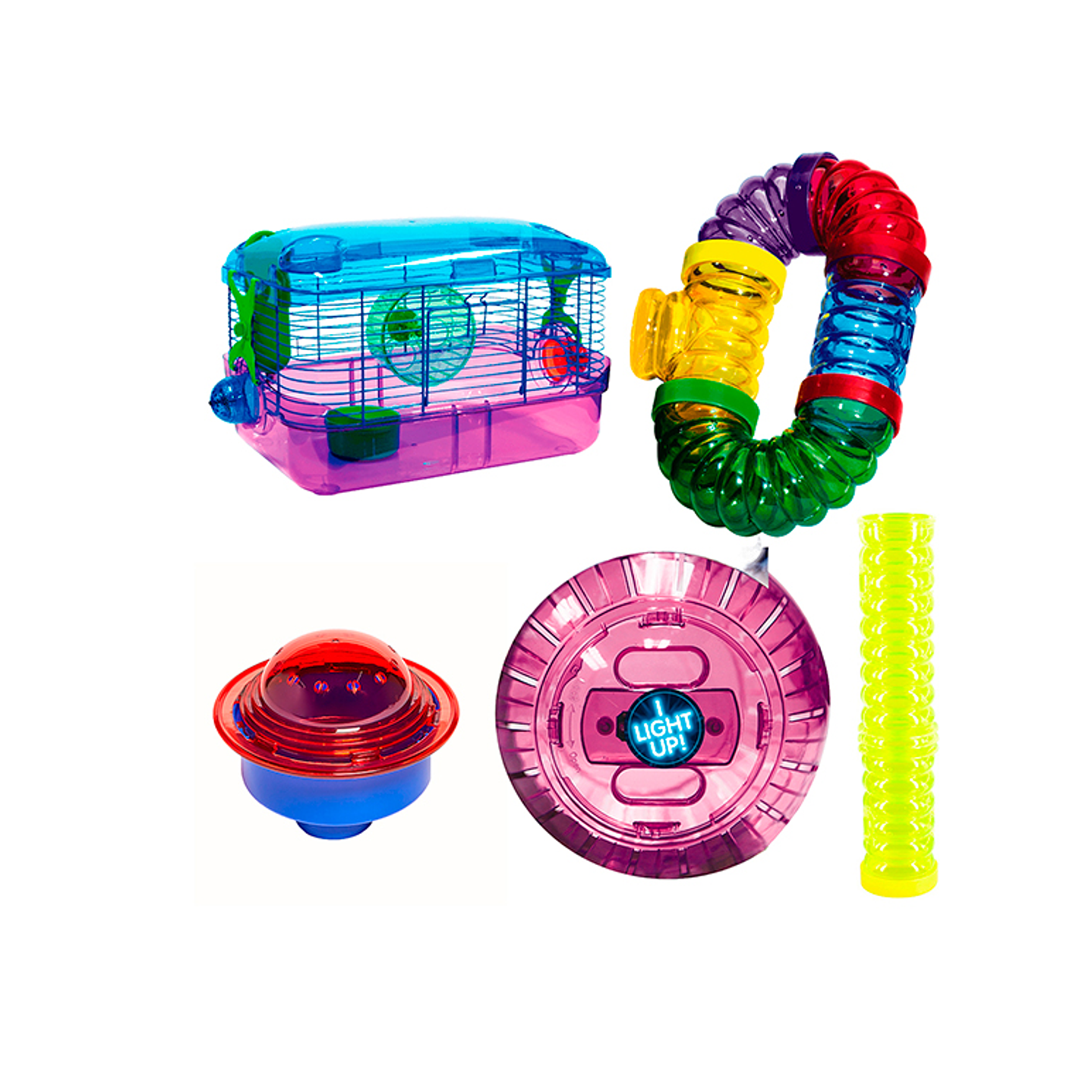 Combo Kaytee Jaula Lighted + Look out + tubo + Ball Led Light + kit twist and turn 1