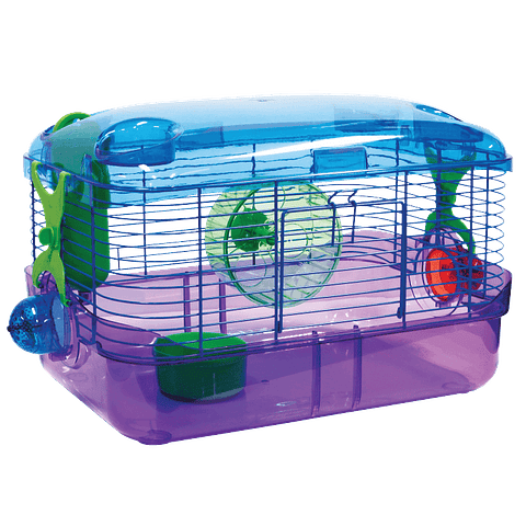 Combo Kaytee Jaula Lighted + Dispensador de comida + Look Out + Tubo