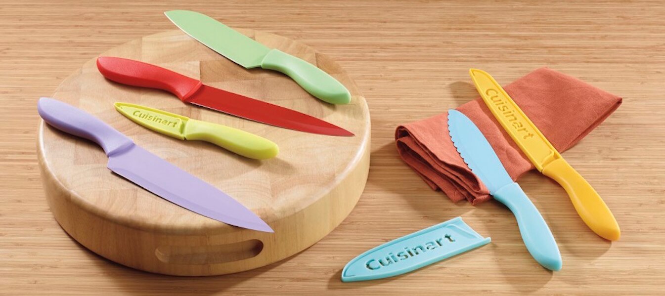 Llena de color tu cocina con el set de cuchillos de Cuisinart