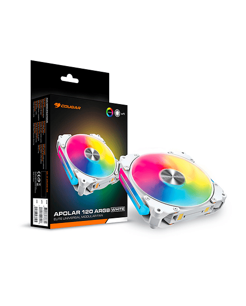 Ventilador Cougar Apolar 120 ARGB White conexión rápida