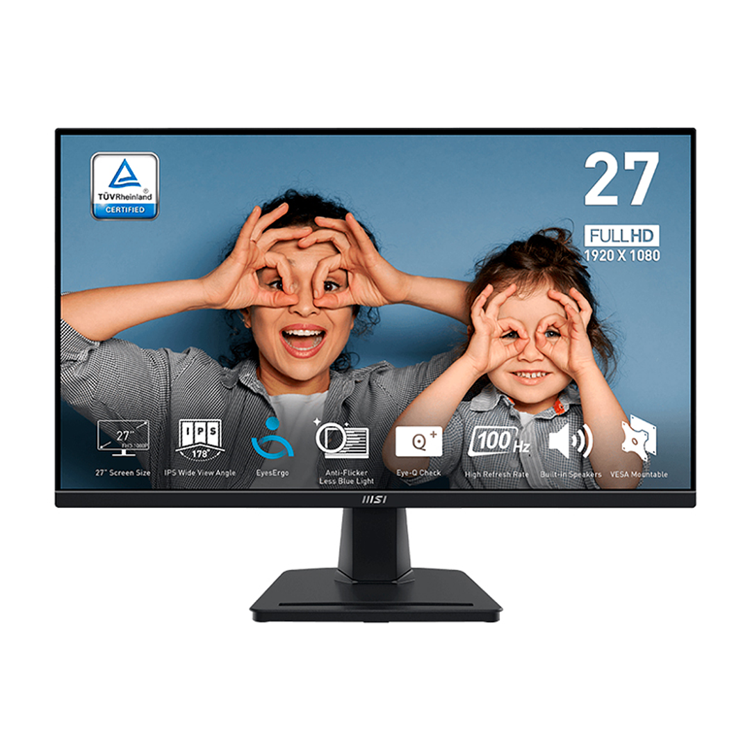 Monitor MSI 27” FHD 100HZ 1ms Certificación TÜV EyesErgo PRO MP275 1