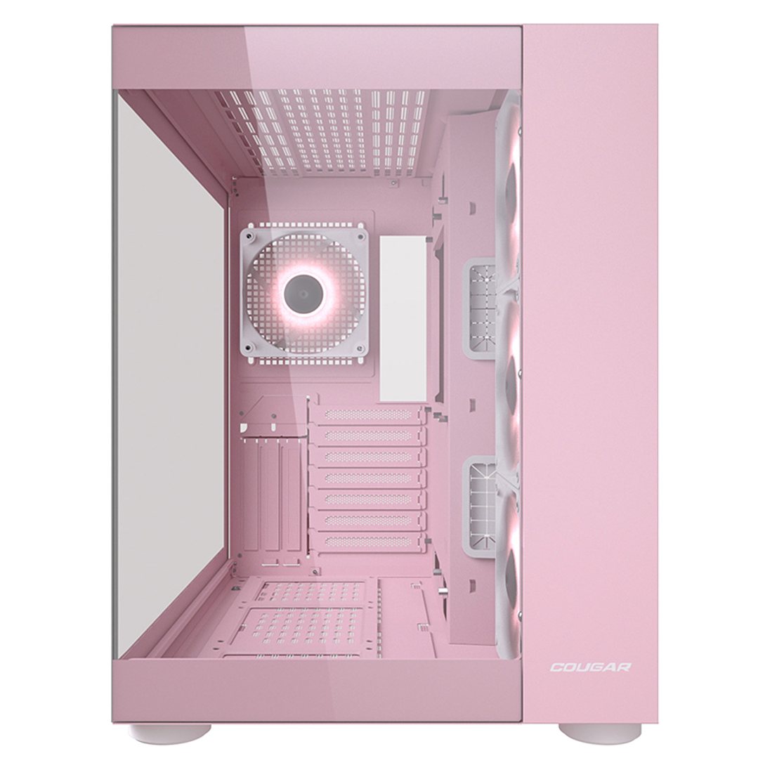 Gabinete gamer Cougar FV150 RGB Pink 4 ventiladores ARGB 4
