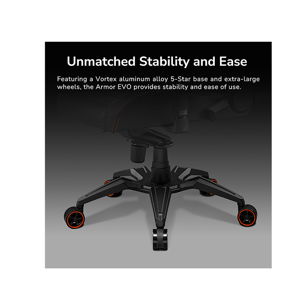 Silla profesional Gamer Cougar Armor EVO Reposabrazos 4D, 180° Reclinación 10