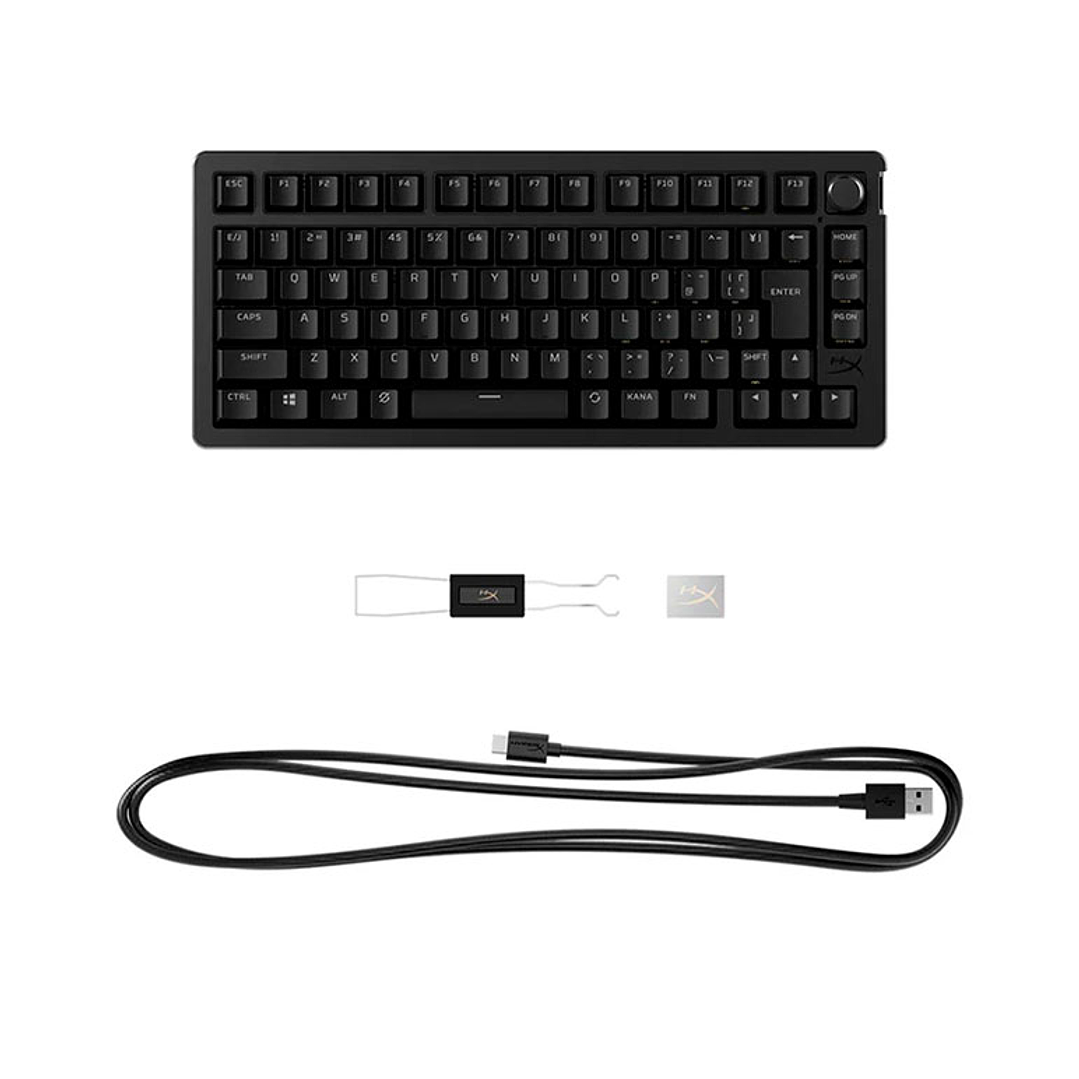 Teclado Mecánico Gaming Hyperx Alloy RISE 75 Switch Red Lineal Usb-c LATAM 3