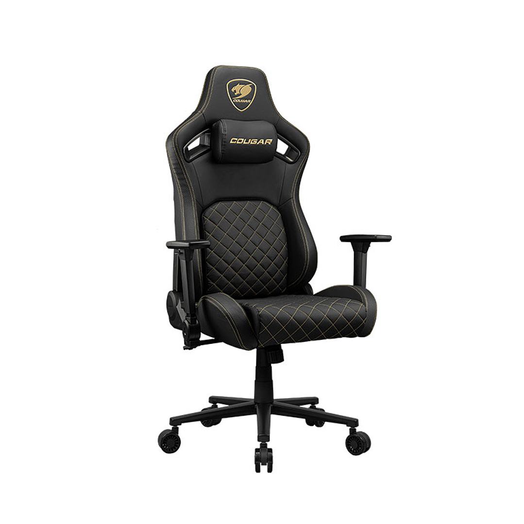 Silla Profesional Cougar Defensor Gold XL Apoyabrazos plegable 4D Cuero PVC 2