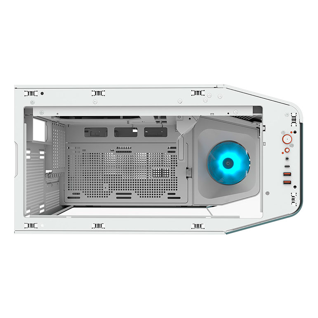 Gabinete gamer Cougar FV270 white 1 ventilador ARGB incluido  5