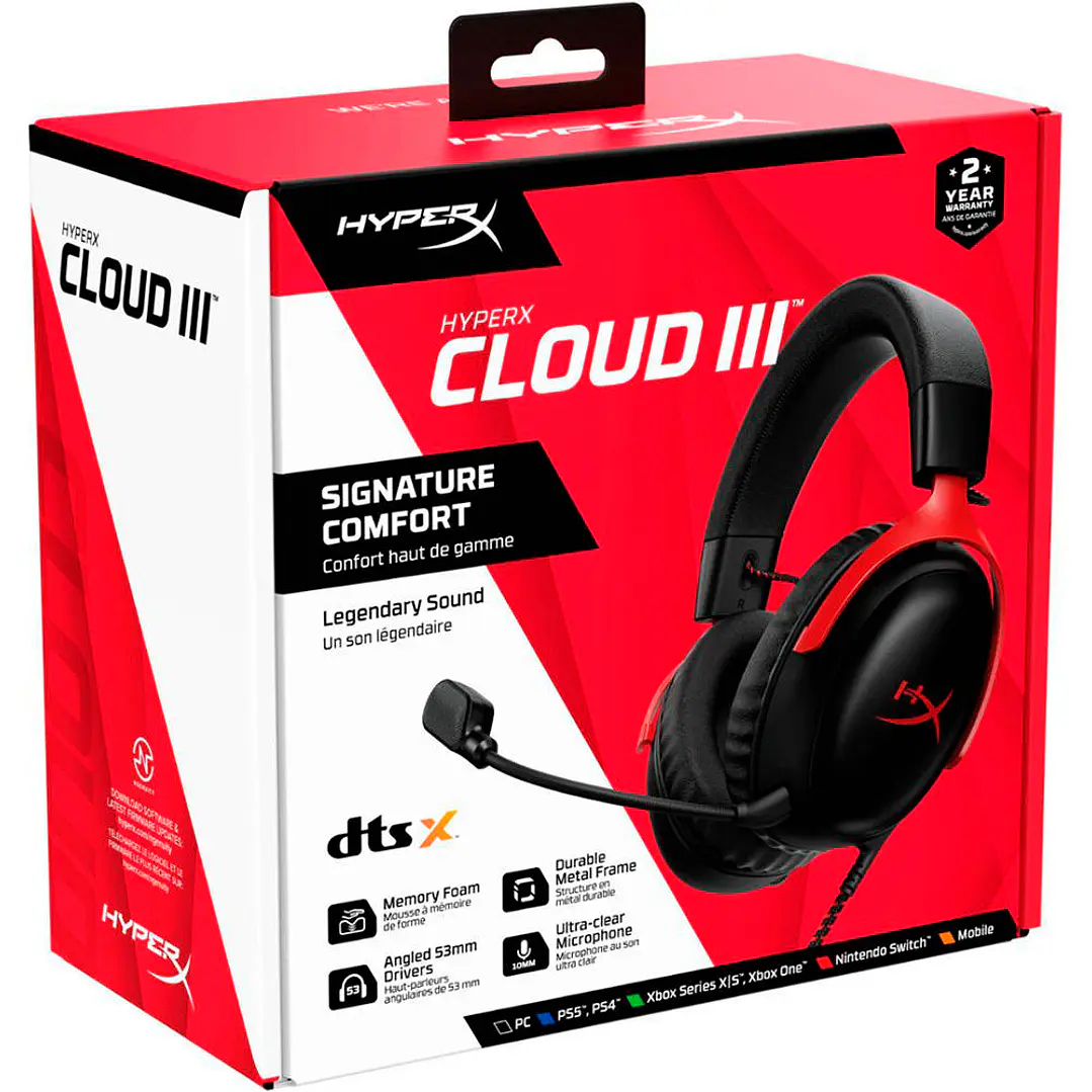 Audífonos Gamer HyperX Cloud III RED [SEGUNDA SELECCION] 3