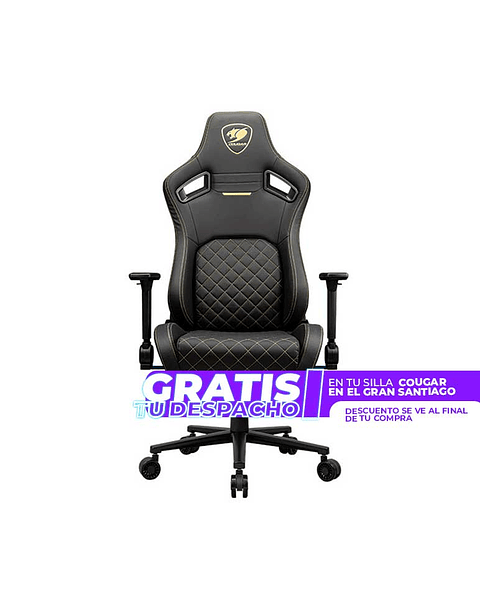 Silla Profesional Cougar Defensor Gold XL Apoyabrazos plegable 4D Cuero PVC
