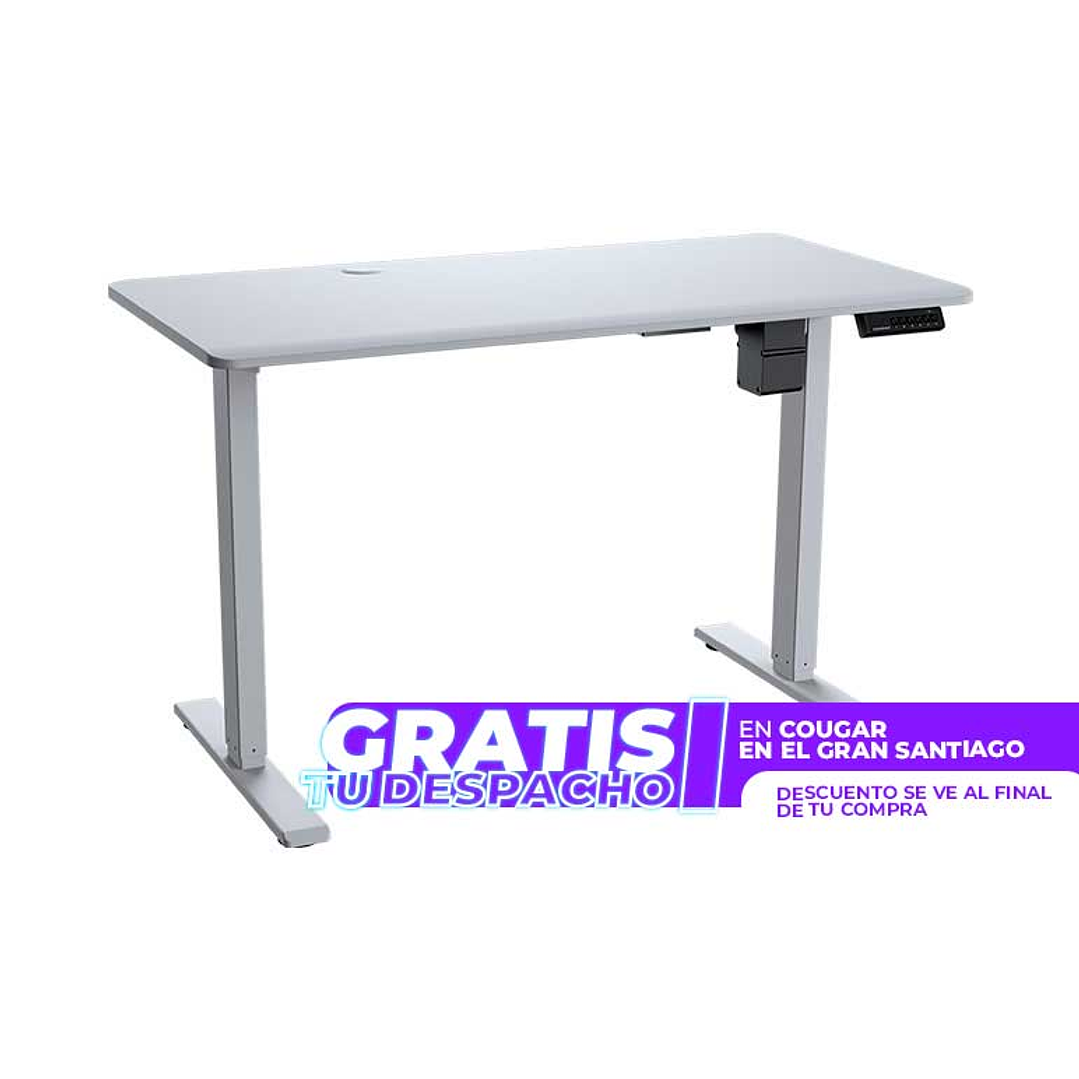 Escritorio Eléctrico Cougar Royal Mossa white 120 4 configuraciones 1