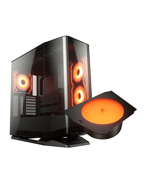 Gabinete gamer Cougar FV270 RGB 4 ventiladores ARGB + Plataforma giratoria de regalo