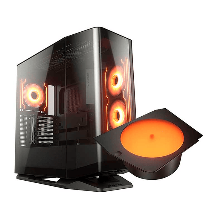 Gabinete gamer Cougar FV270 RGB 4 ventiladores ARGB + Plataforma giratoria de regalo 1