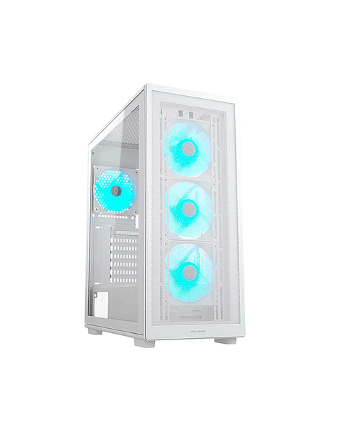 Gabinete gamer Cougar MX220 RGB white 4 ventiladores ARGB incluidos