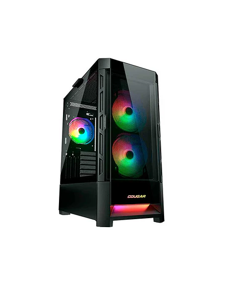 Gabinete Gamer Cougar Duoface RGB Black 3 ventiladores ARGB incluidos