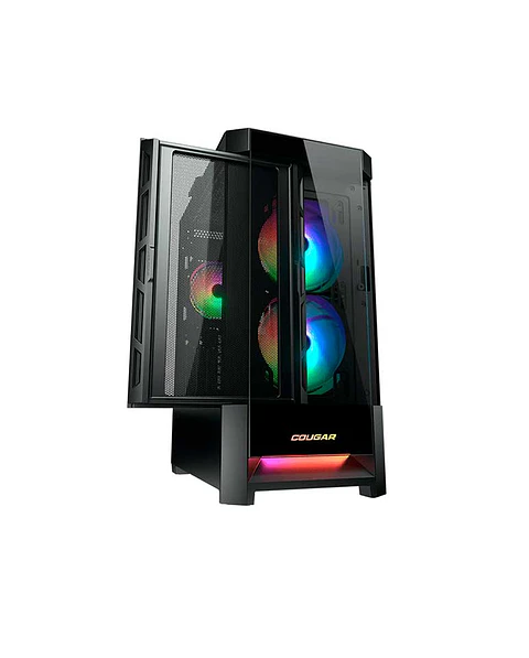 Gabinete Gamer Cougar Duoface RGB Black 3 ventiladores ARGB incluidos