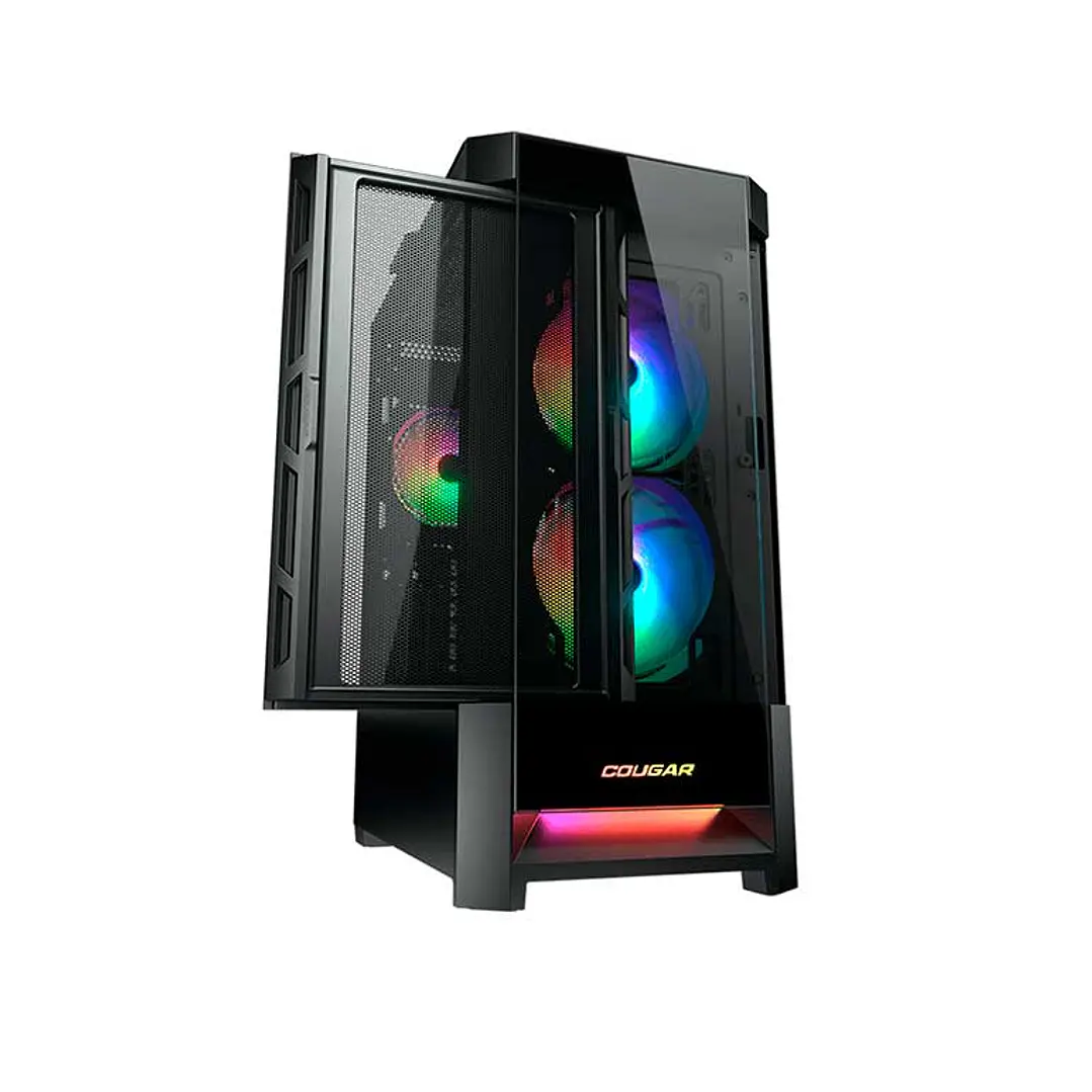 Gabinete Gamer Cougar Duoface RGB Black 3 ventiladores ARGB incluidos 2