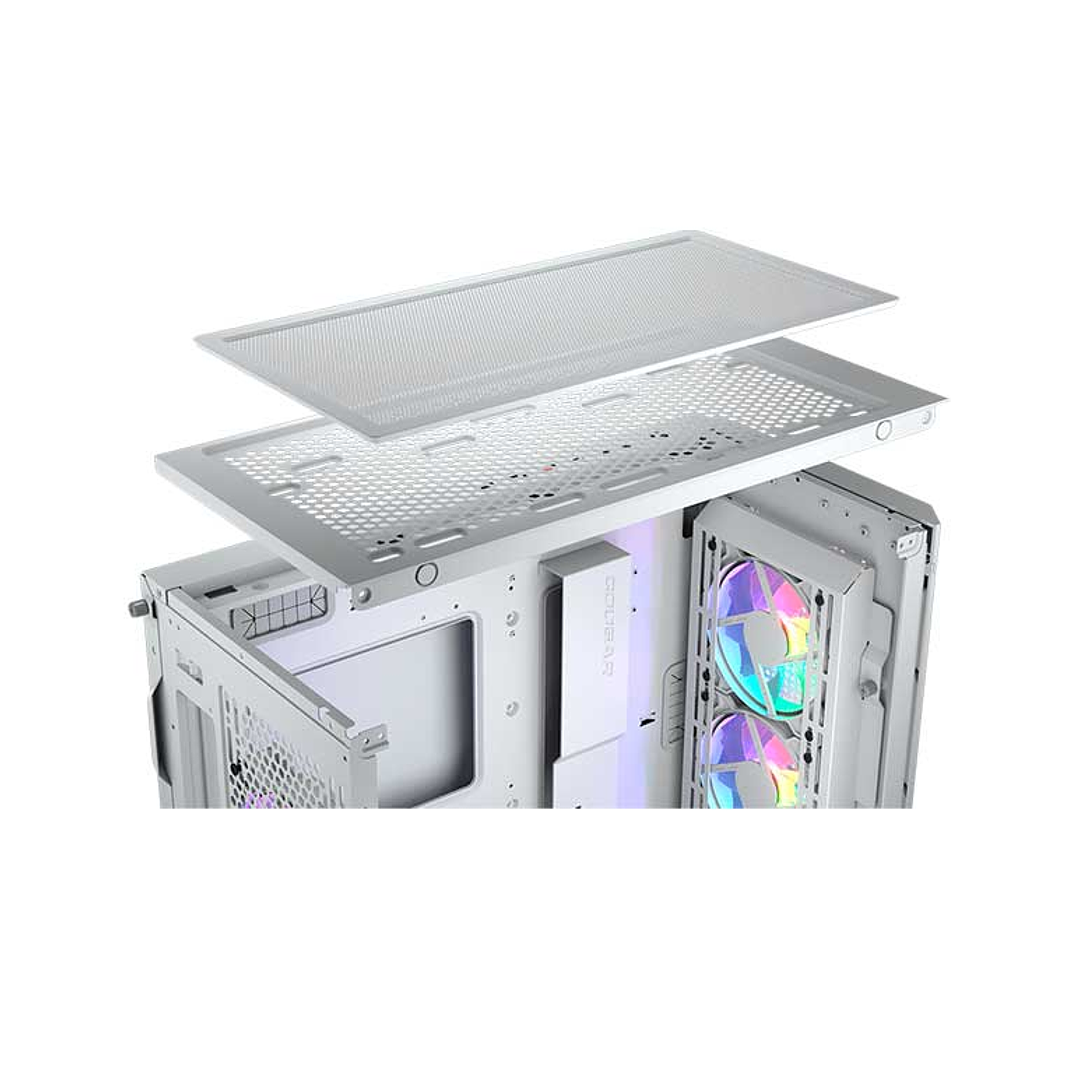 Gabinete Gamer Cougar Duoface Pro RGB White 4 ventiladores ARGB incluidos 4