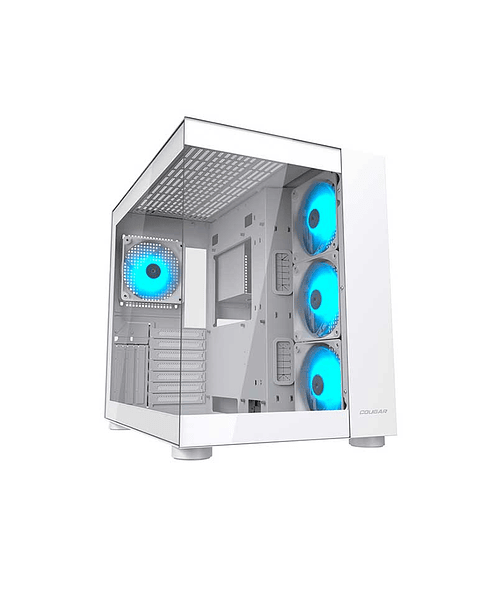 Gabinete gamer Cougar FV150 RGB white 4 ventiladores ARGB incluidos