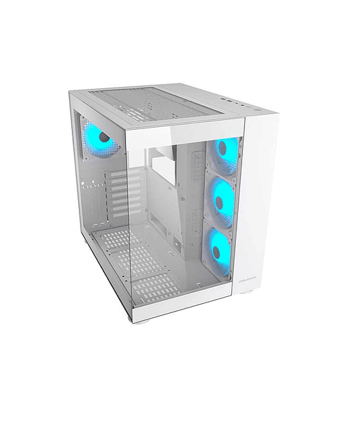 Gabinete gamer Cougar FV150 RGB white 4 ventiladores ARGB incluidos