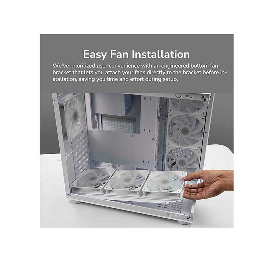 Gabinete gamer Cougar FV150 RGB white 4 ventiladores ARGB incluidos 6