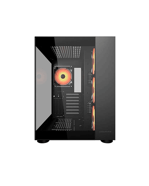 Gabinete gamer Cougar FV150 RGB Black 4 ventiladores ARGB