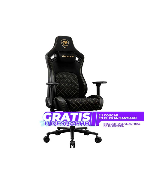 Silla Profesional Cougar Defensor Gold F Apoyabrazos plegable 4D Tela