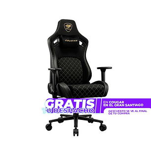 Silla Profesional Cougar Defensor Gold F Apoyabrazos plegable 4D Tela