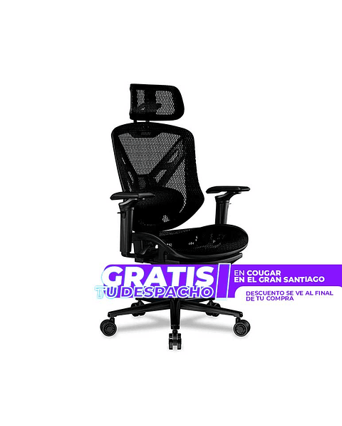 Silla Profesional ergonómica Cougar Speeder L Apoyabrazos hiperrotativo 3D