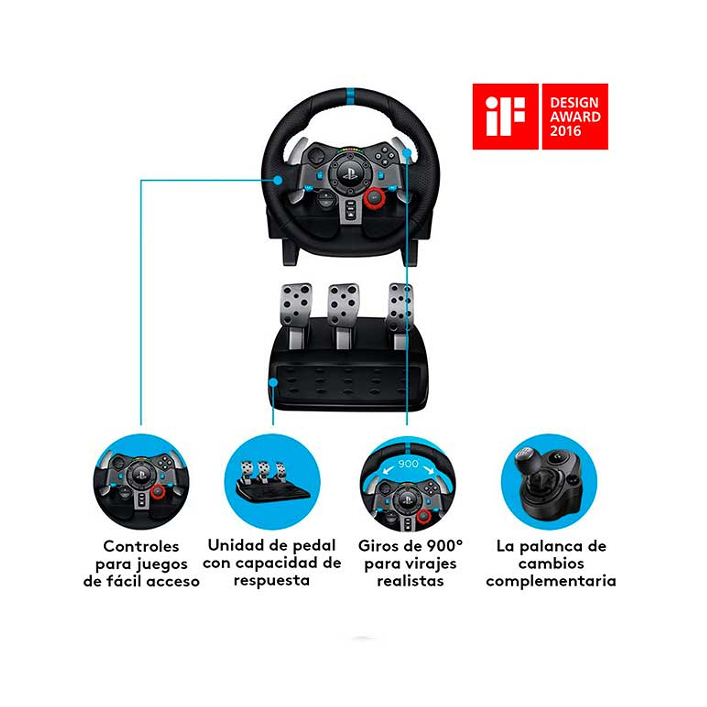 Simulador Logitech G Volante G29 Con Palanca De Cambios y pedal Ps Y Pc [CAJA ABIERTA] 4