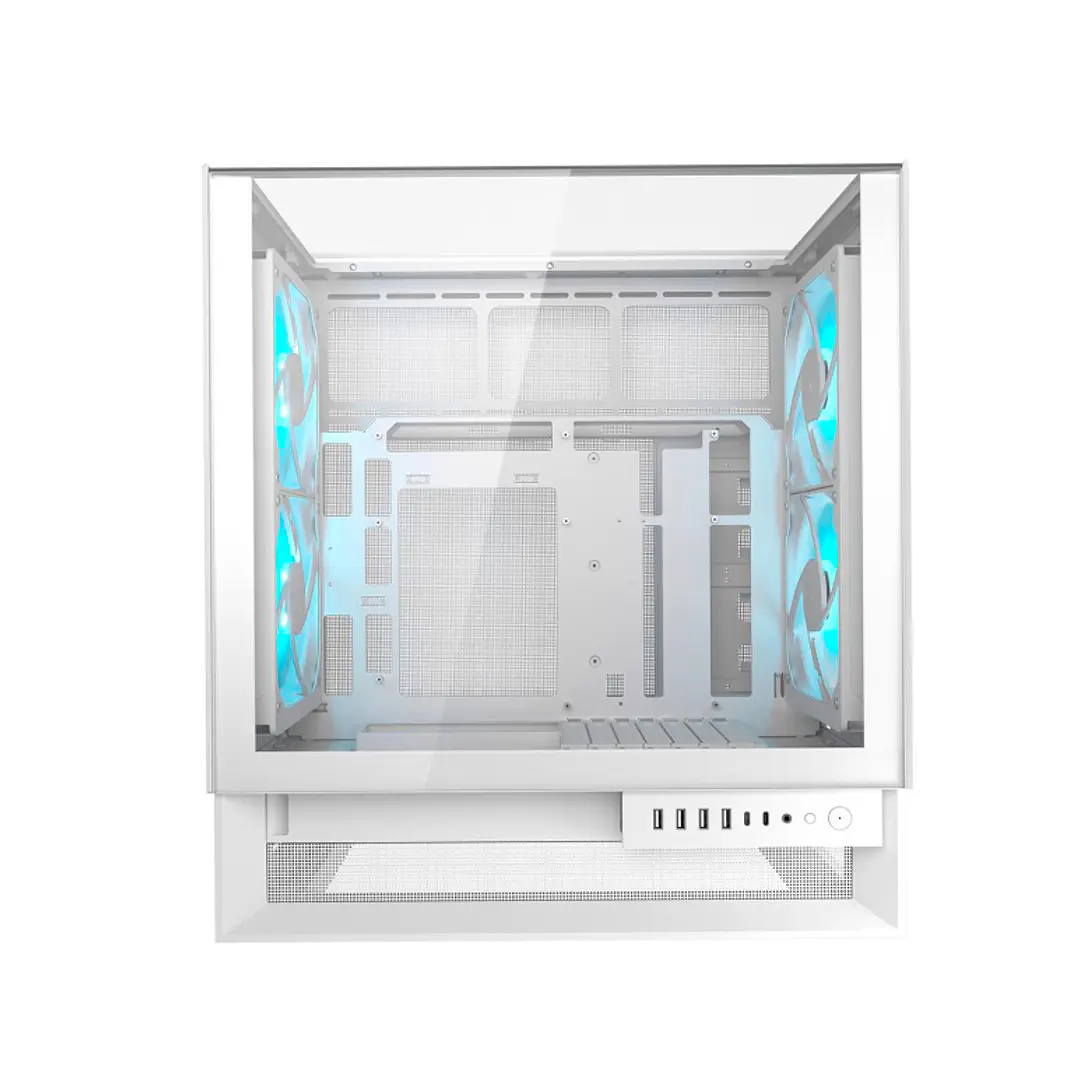 Gabinete Gamer Cougar OMNYX White 4 ventiladores 160 mm ARGB incluidos 4