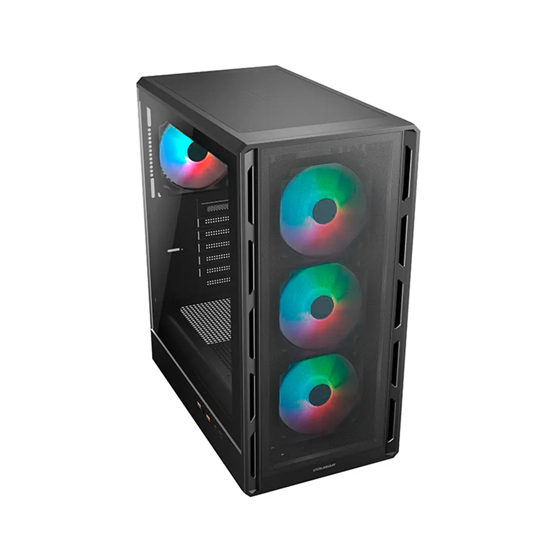 Gabinete Gamer Cougar AIRFACE PURE RGB 4 ventiladores 120 mm RGB incluidos 4
