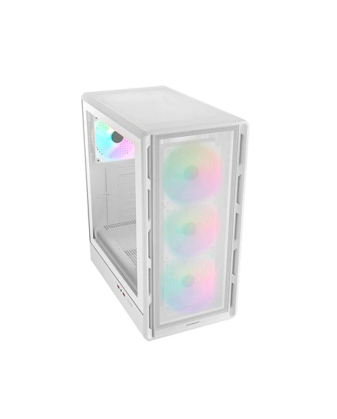 Gabinete Gamer Cougar AIRFACE PURE RGB WHITE 4 ventiladores 120 mm RGB incluidos