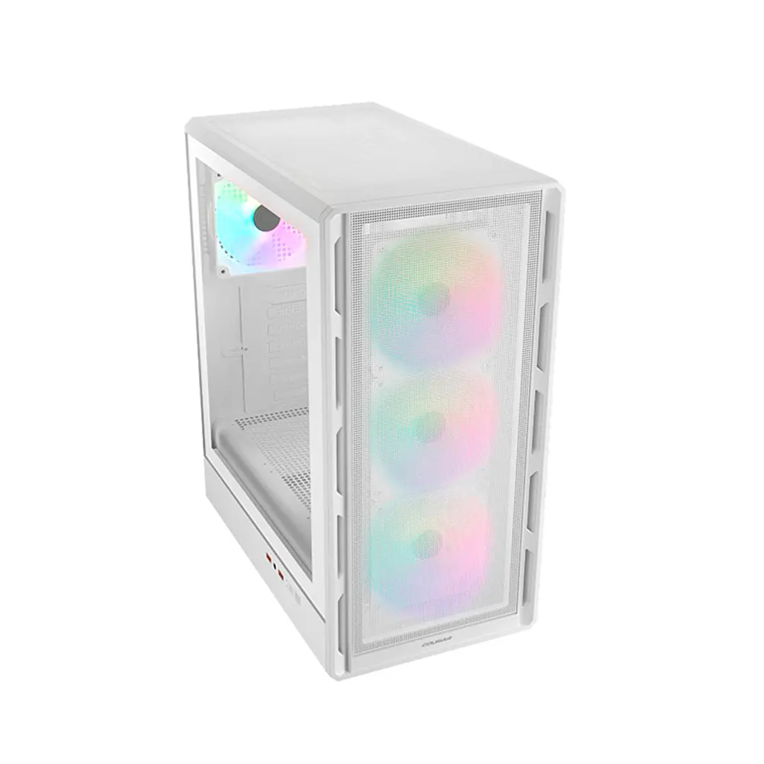Gabinete Gamer Cougar AIRFACE PURE RGB WHITE 4 ventiladores 120 mm RGB incluidos 2