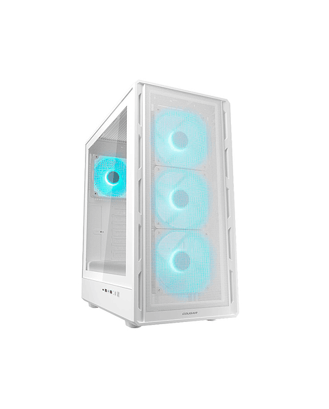 Gabinete Gamer Cougar AIRFACE PURE PRO WHITE 4 ventiladores 120 mm RGB incluidos