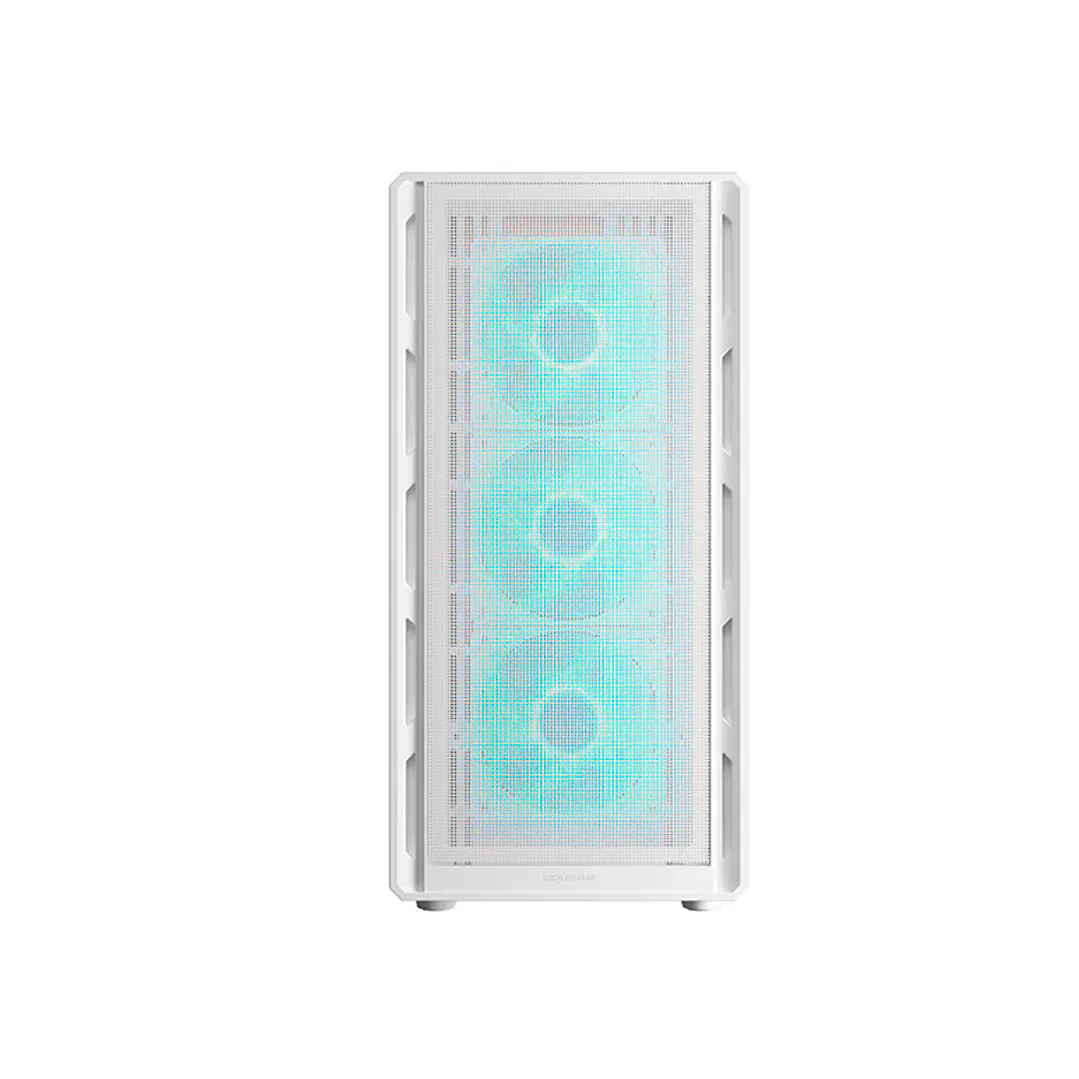 Gabinete Gamer Cougar AIRFACE PURE PRO WHITE 4 ventiladores 120 mm RGB incluidos 4