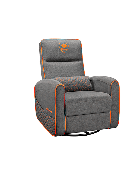 Sofá Cougar tipo mecedora giratoria Fidom GRAY Tela tipo Lino