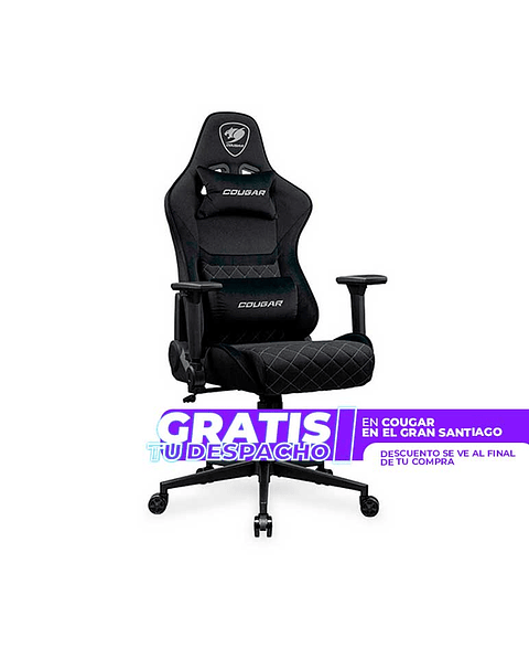Silla Profesional Cougar Armor One V2 Black F apoyabrazos plegables 4D inclinacion 155°