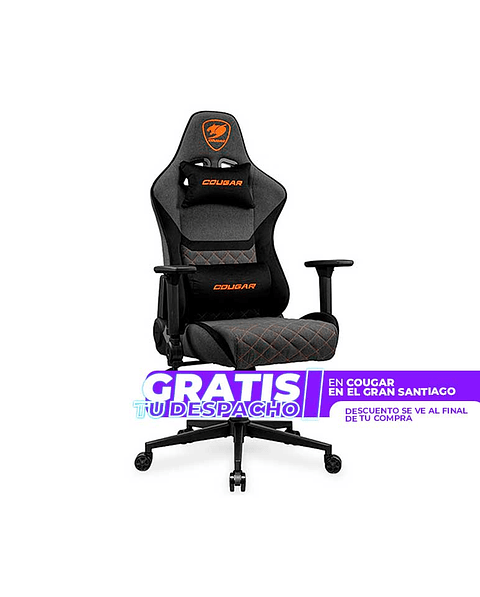 Silla Profesional Cougar Armor One V2 Gray F apoyabrazos plegables 4D inclinacion 155°