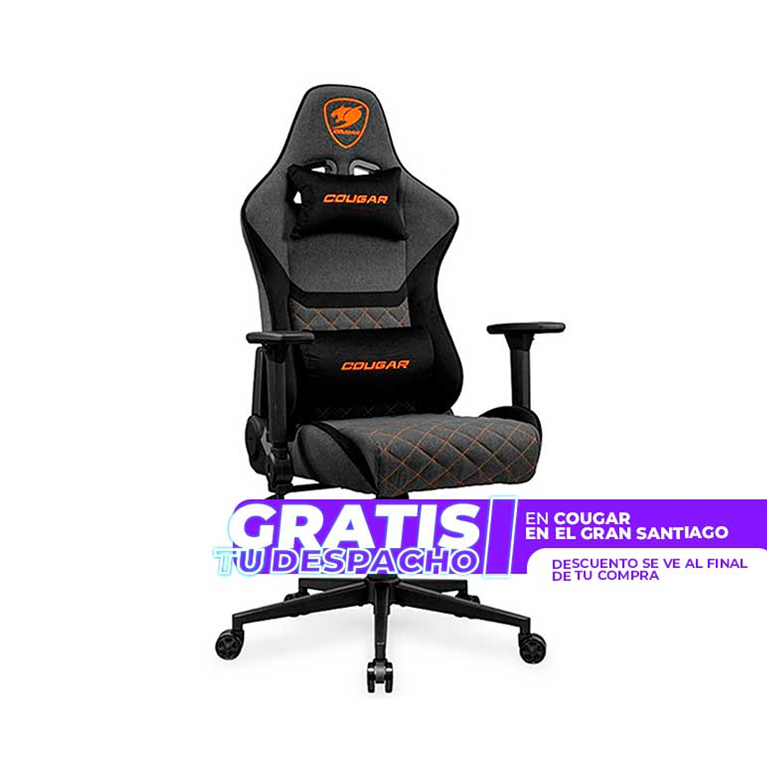 Silla Profesional Cougar Armor One V2 Gray F apoyabrazos plegables 4D inclinacion 155° 1