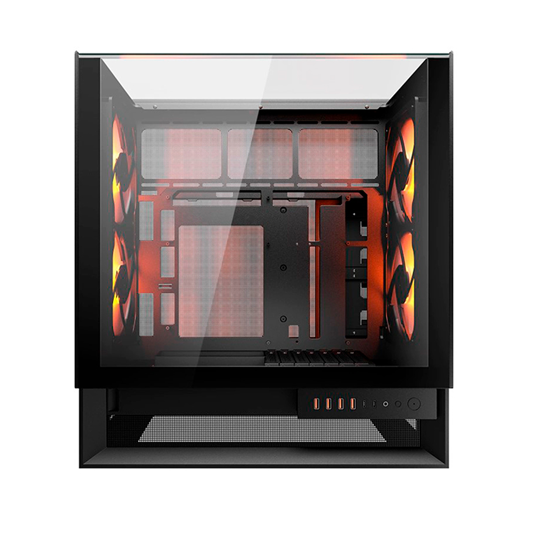 Gabinete Gamer Cougar OMNYX BLACK 4 ventiladores 160 mm ARGB incluidos 2