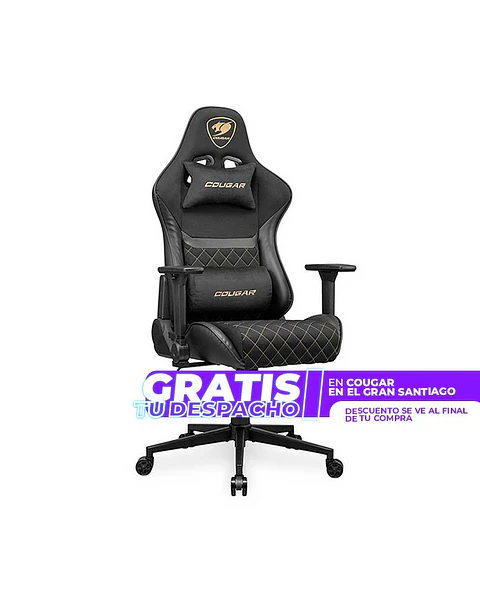 Silla Profesional Cougar Armor One V2 Gold F apoyabrazos plegables 4D 