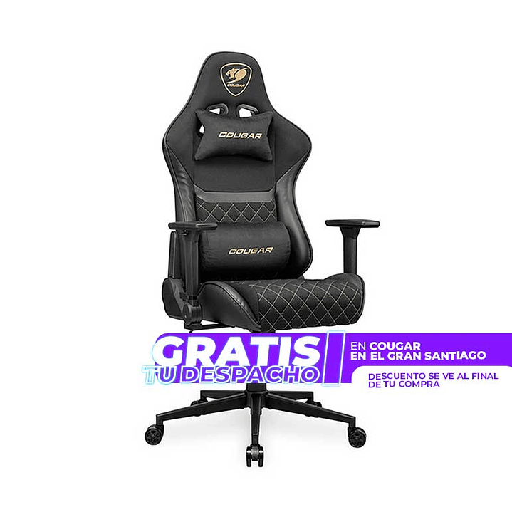 Silla Profesional Cougar Armor One V2 Gold F apoyabrazos plegables 4D  1