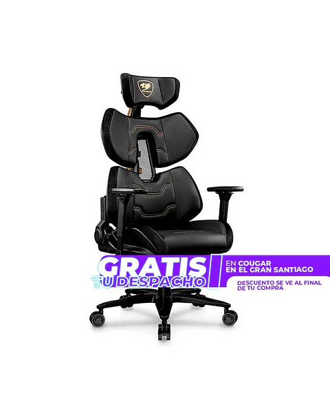Silla Gamer Cougar Terminator Elite GOLD Apoyabrazos 4D Cuero Hyper-Dura 