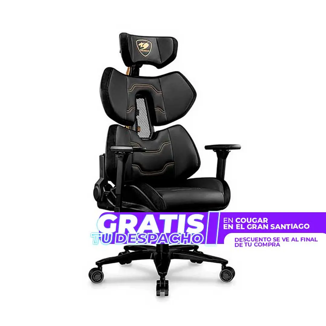 Silla Gamer Cougar Terminator Elite GOLD Apoyabrazos 4D Cuero Hyper-Dura  1