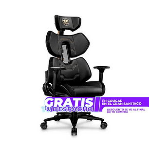 Silla Gamer Cougar Terminator Elite GOLD Apoyabrazos 4D Cuero Hyper-Dura 