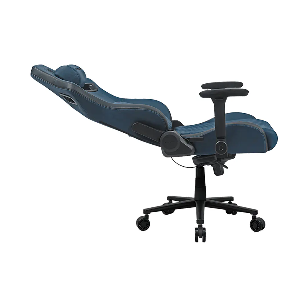 Silla Profesional Cougar Defensor S Navy Blue F  Apoyabrazos plegable 4D Cuero PVC suave 3