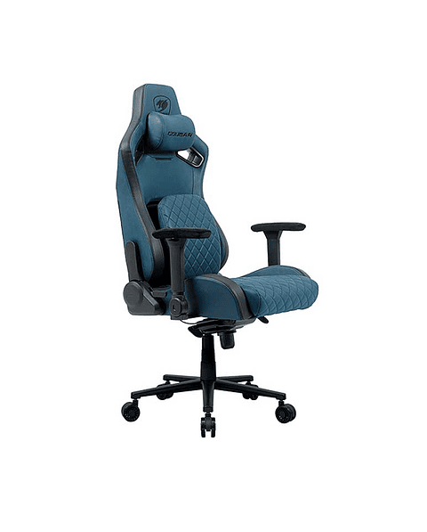 Silla Profesional Cougar Defensor S Navy Blue F  Apoyabrazos plegable 4D Cuero PVC suave